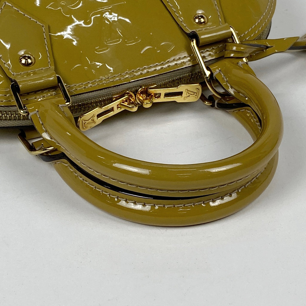 ルイ・ヴィトン アルマ BB エナメル 2WAY ショルダーバッグ ハンドバッグ モノグラムヴェルニ ヴェールオリーヴ M91584 レディース 【中古】brbag