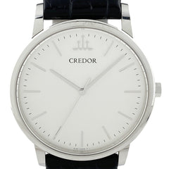 セイコー クレドール 8J81-0AH0 腕時計 SS レザー クォーツ シルバー メンズ 【中古】wtcbb