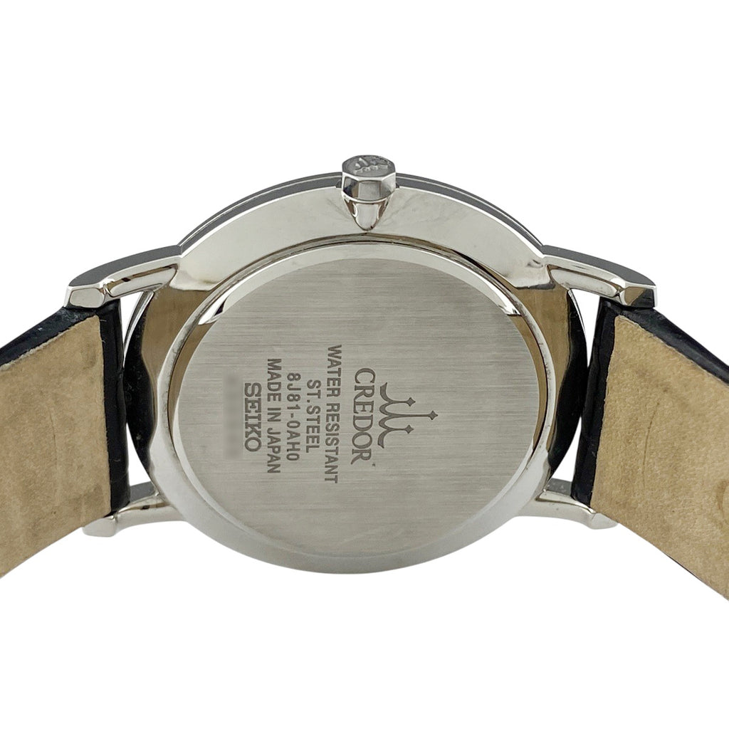 セイコー クレドール 8J81-0AH0 腕時計 SS レザー クォーツ シルバー メンズ 【中古】wtcbb