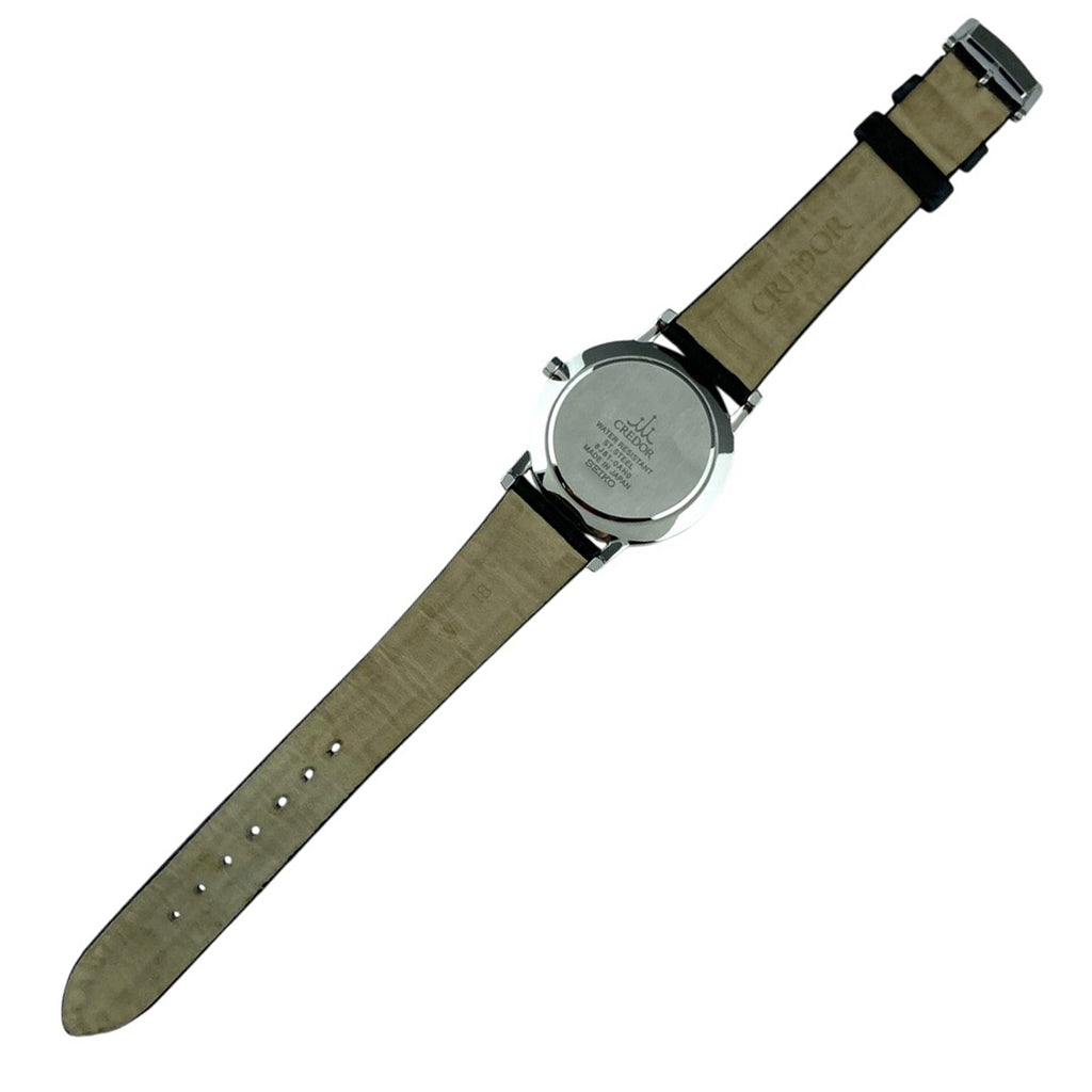 セイコー クレドール 8J81-0AH0 腕時計 SS レザー クォーツ シルバー メンズ 【中古】wtcbb