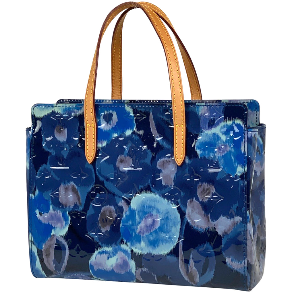 ルイ・ヴィトン カタリーナ BB トートバッグ イカットフラワー エナメル ハンドバッグ モノグラムヴェルニ グランブルー M90038 レディース 【中古】brbag