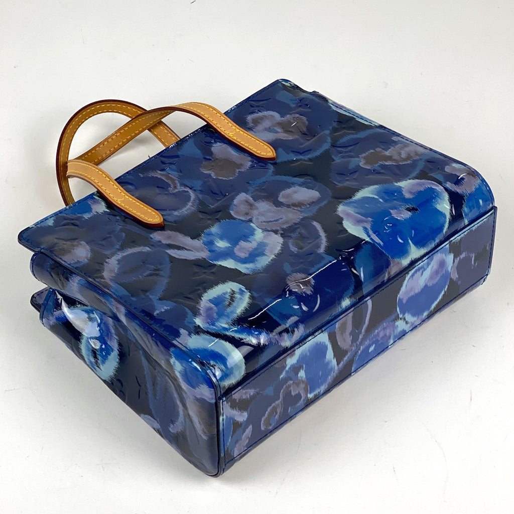 ルイ・ヴィトン カタリーナ BB トートバッグ イカットフラワー エナメル ハンドバッグ モノグラムヴェルニ グランブルー M90038 レディース 【中古】brbag