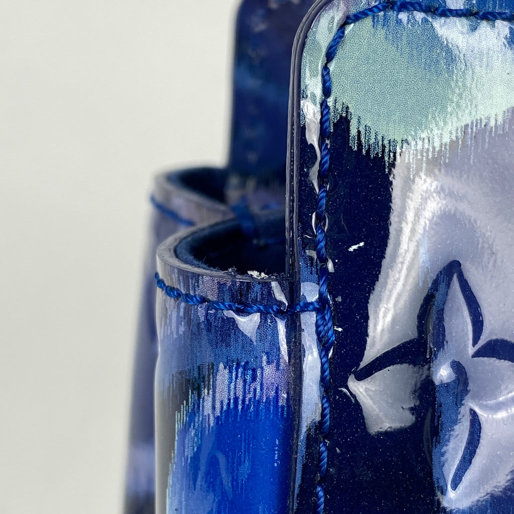 ルイ・ヴィトン カタリーナ BB トートバッグ イカットフラワー エナメル ハンドバッグ モノグラムヴェルニ グランブルー M90038 レディース 【中古】brbag