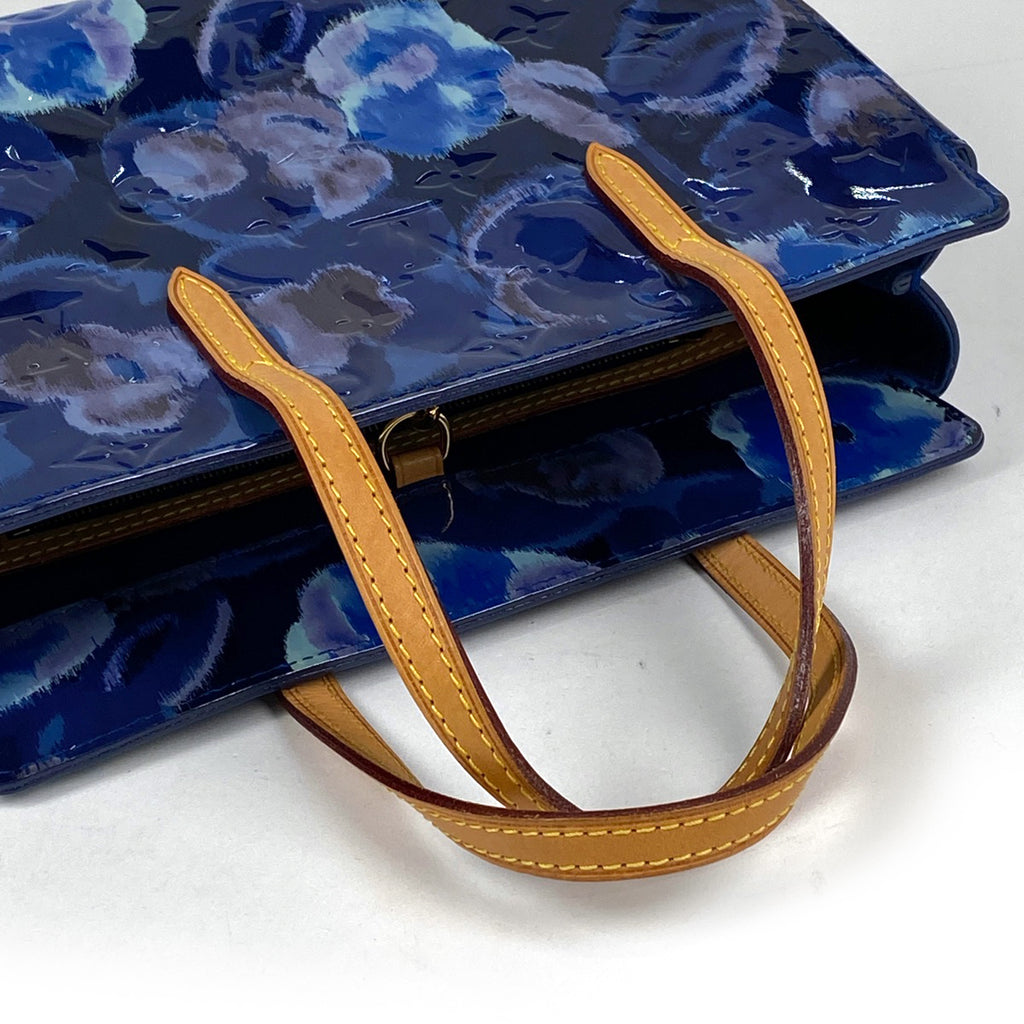 ルイ・ヴィトン カタリーナ BB トートバッグ イカットフラワー エナメル ハンドバッグ モノグラムヴェルニ グランブルー M90038 レディース 【中古】brbag