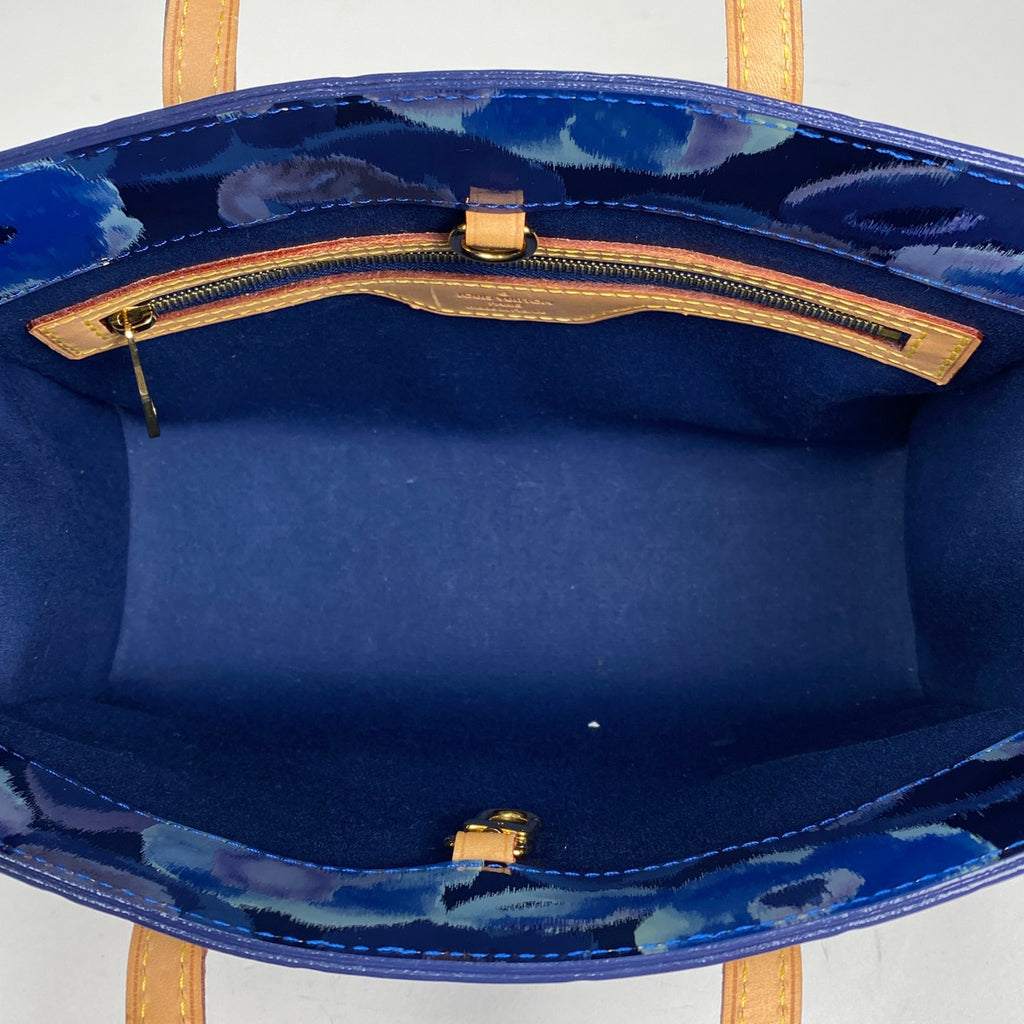 ルイ・ヴィトン カタリーナ BB トートバッグ イカットフラワー エナメル ハンドバッグ モノグラムヴェルニ グランブルー M90038 レディース 【中古】brbag