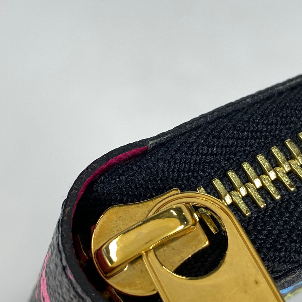 ルイ・ヴィトン ジッピーウォレット ラウンドファスナー 長財布 モノグラムマルチカラー ノワール(ブラック) グルナード(ピンク) M60243 レディース 【中古】brbag