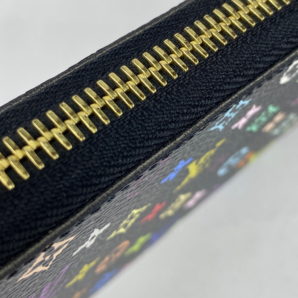 ルイ・ヴィトン ジッピーウォレット ラウンドファスナー 長財布 モノグラムマルチカラー ノワール(ブラック) グルナード(ピンク) M60243 レディース 【中古】brbag