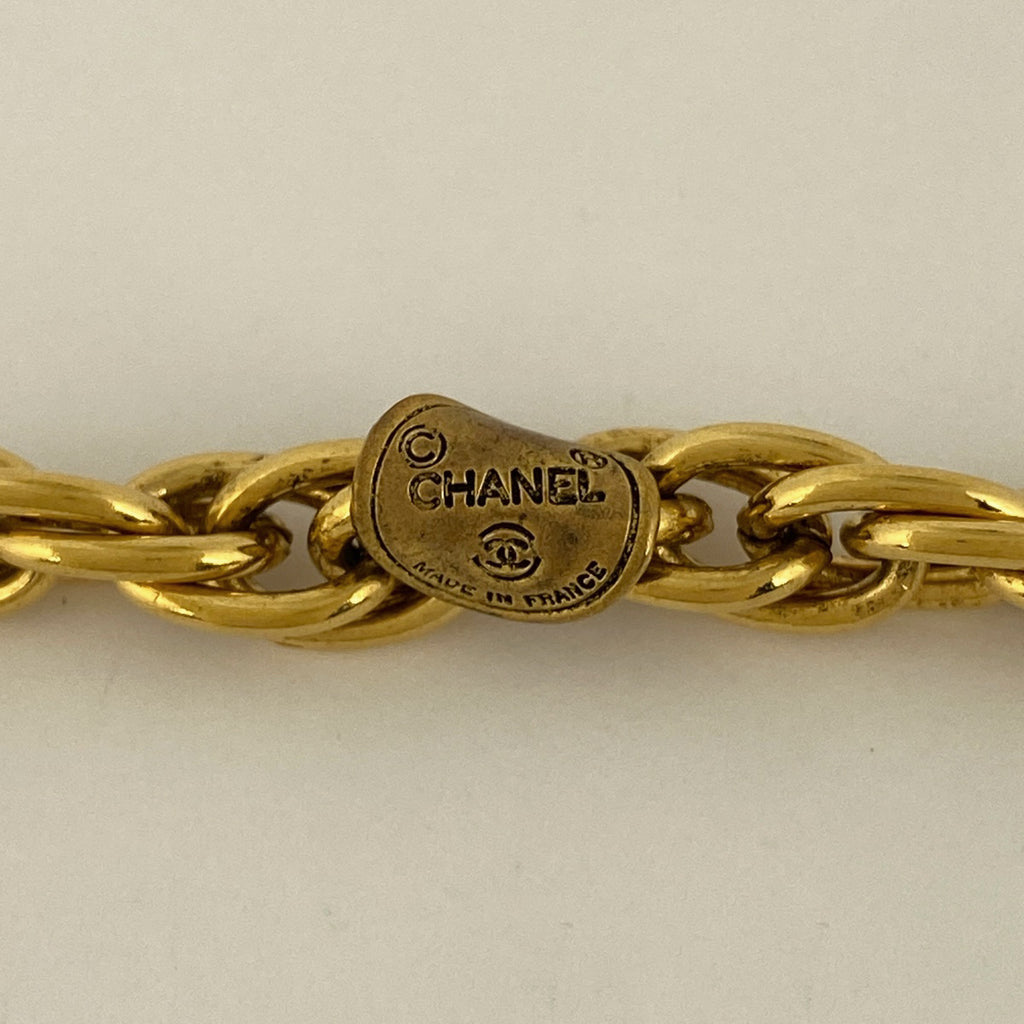 シャネル ココマーク チェーン ネックレス コイン ネックレス GP ゴールド レディース 【中古】bracc