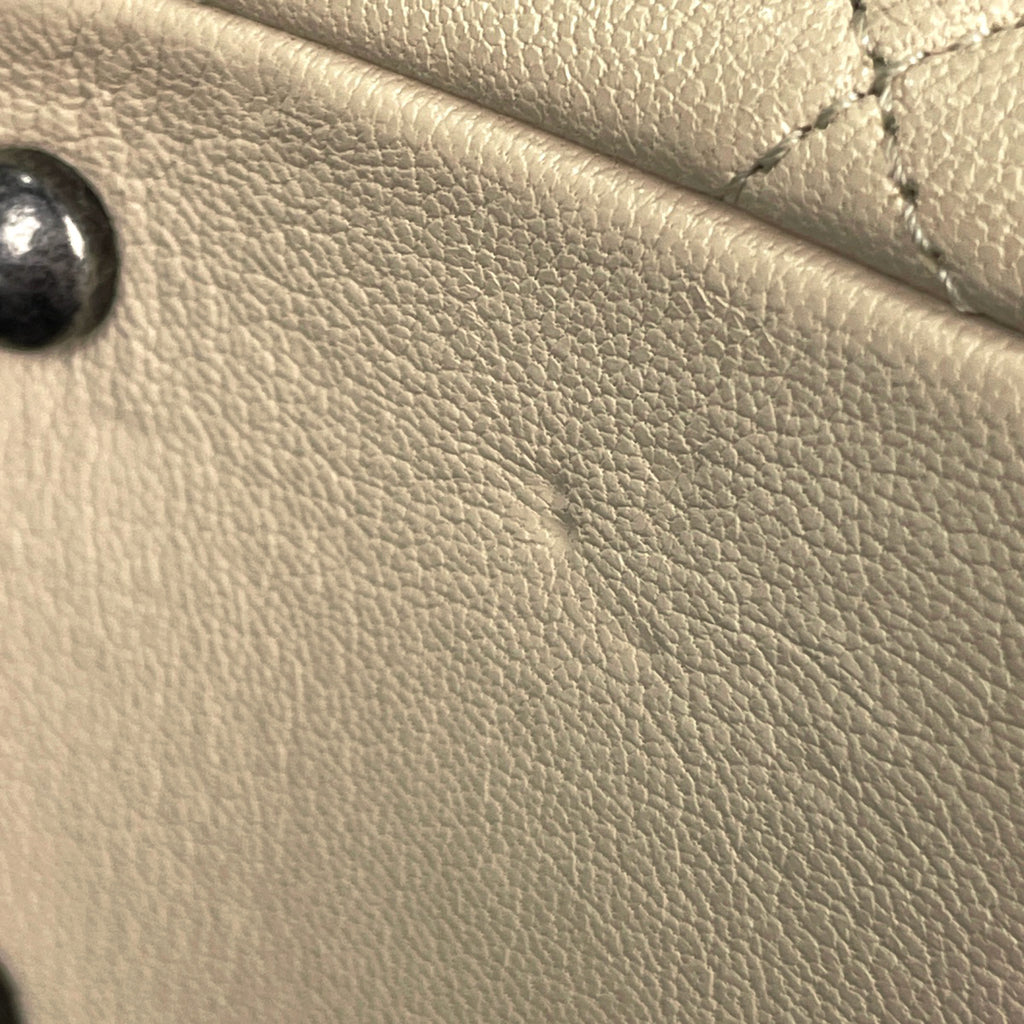 シャネル ココマーク チェーン ショルダーバッグ ハンドバッグ マトラッセ カンボン ロゴ ショルダーバッグ レザー ライトベージュ レディース 【中古】brbag