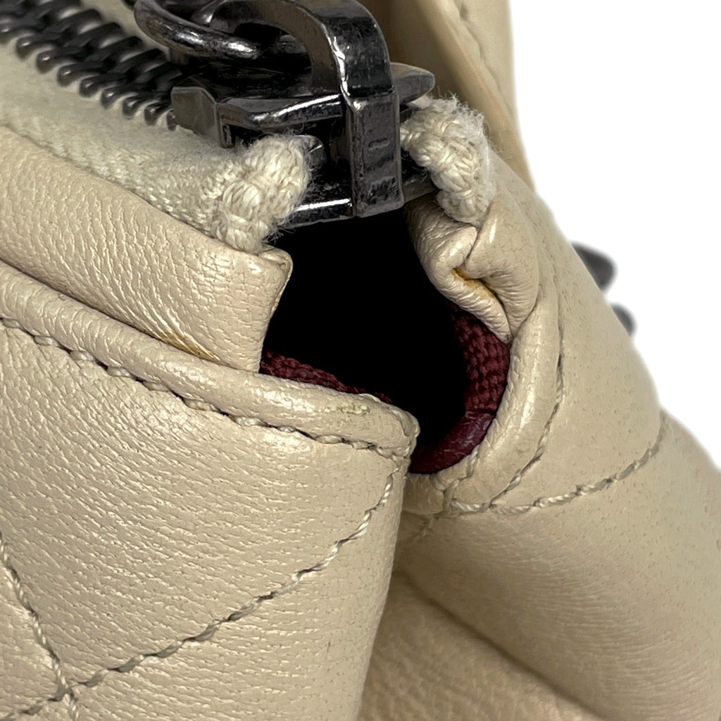 シャネル ココマーク チェーン ショルダーバッグ ハンドバッグ マトラッセ カンボン ロゴ ショルダーバッグ レザー ライトベージュ レディース 【中古】brbag