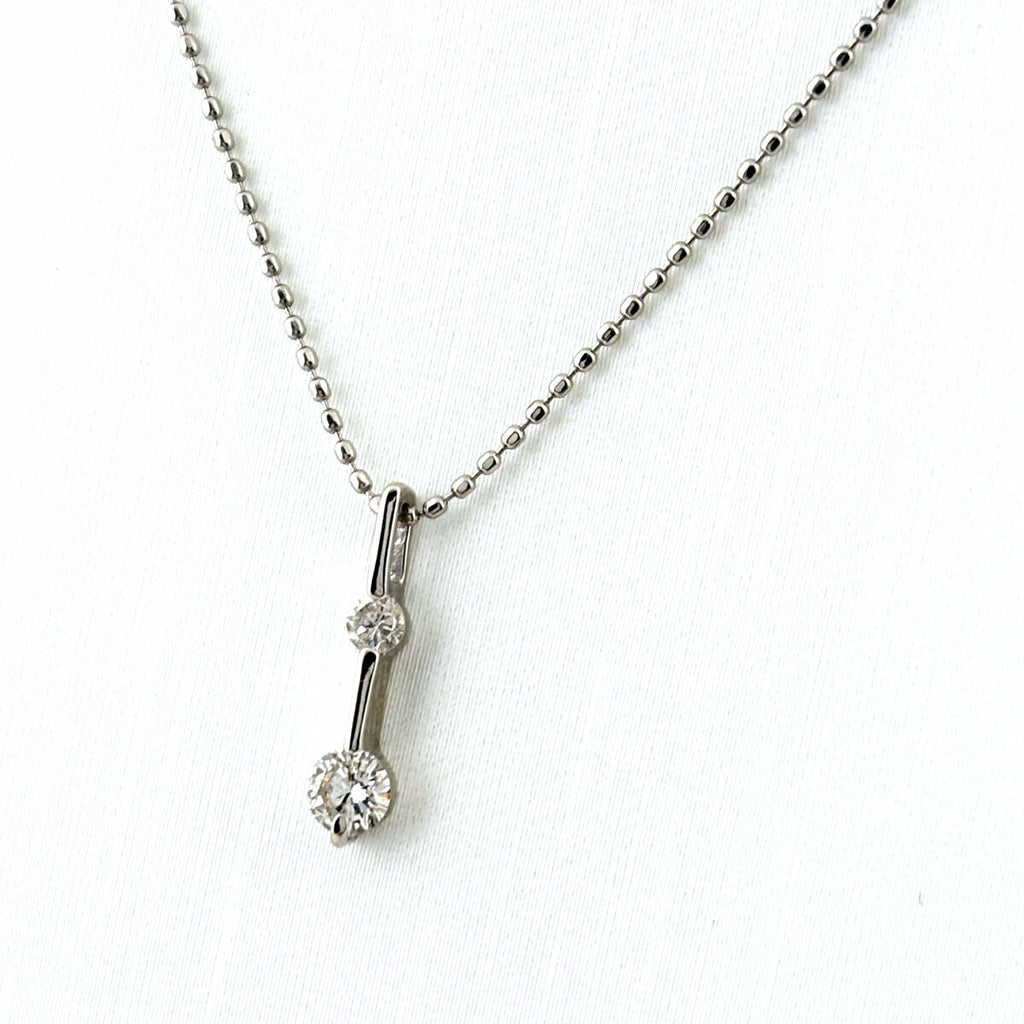 メレダイヤ デザインネックレス プラチナ ペンダント ネックレス Pt900 Pt850 ダイヤモンド レディース ノンブランドジュエリー 【中古】nbjwl