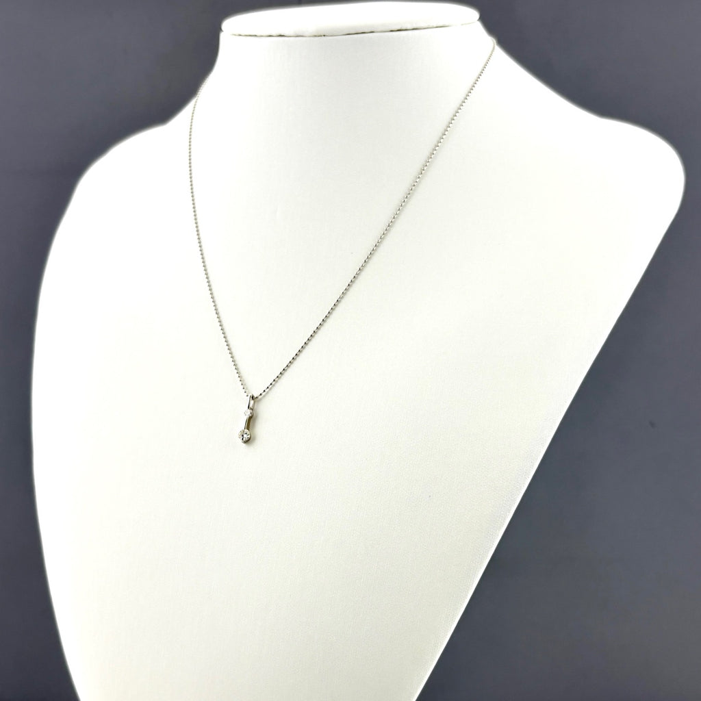 メレダイヤ デザインネックレス プラチナ ペンダント ネックレス Pt900 Pt850 ダイヤモンド レディース ノンブランドジュエリー 【中古】nbjwl