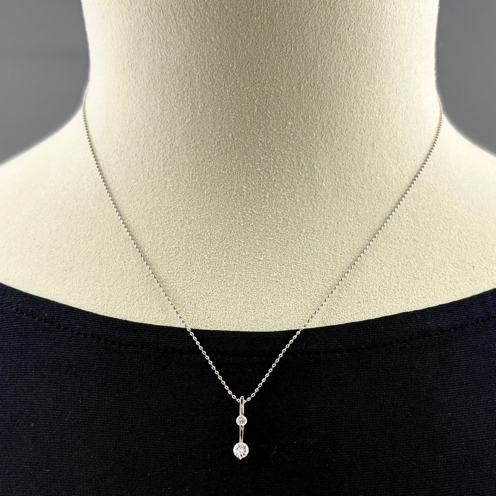 メレダイヤ デザインネックレス プラチナ ペンダント ネックレス Pt900 Pt850 ダイヤモンド レディース ノンブランドジュエリー 【中古】nbjwl