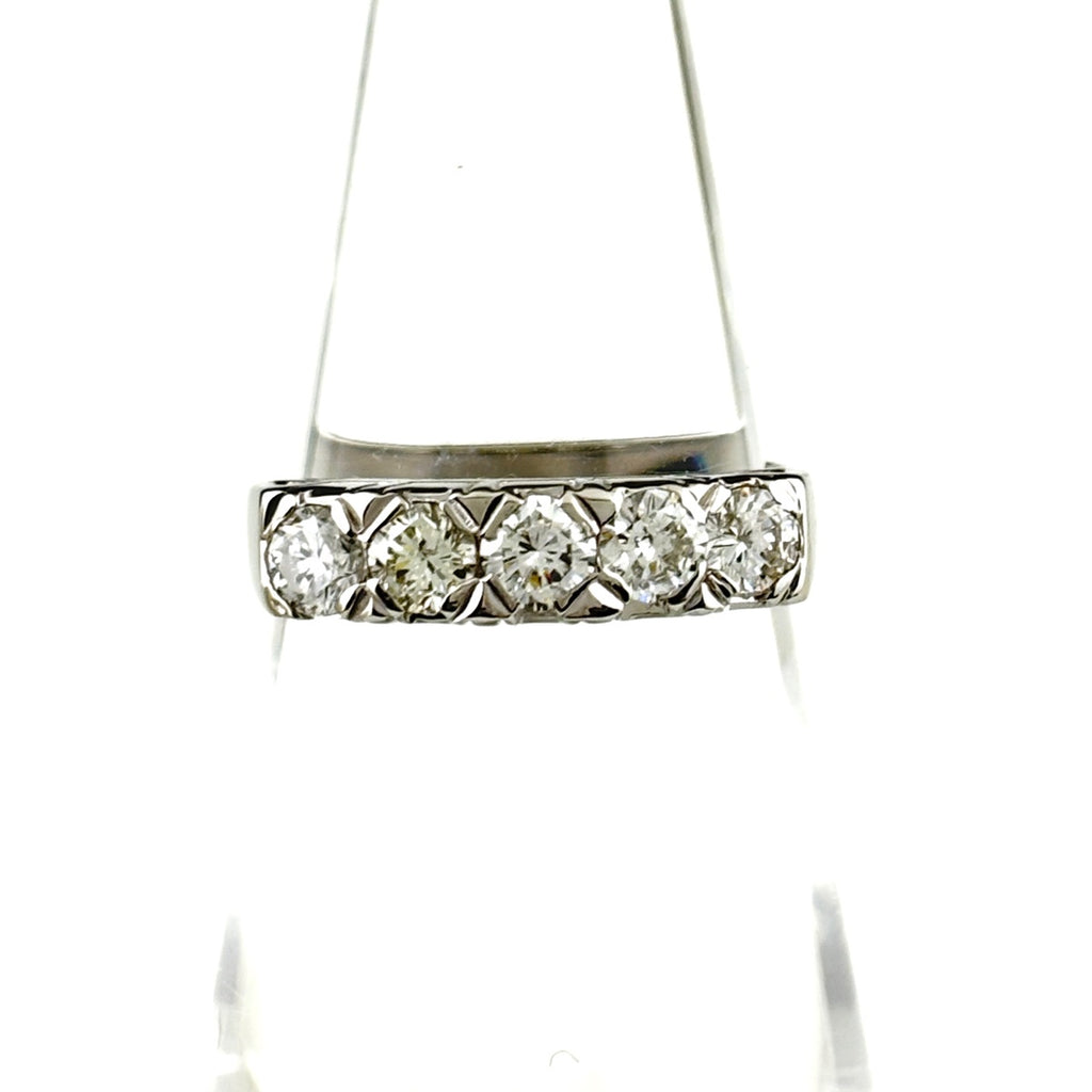 メレダイヤ デザインリング プラチナ 指輪 リング 10号 Pt850 ダイヤモンド レディース ノンブランドジュエリー 【中古】nbjwl