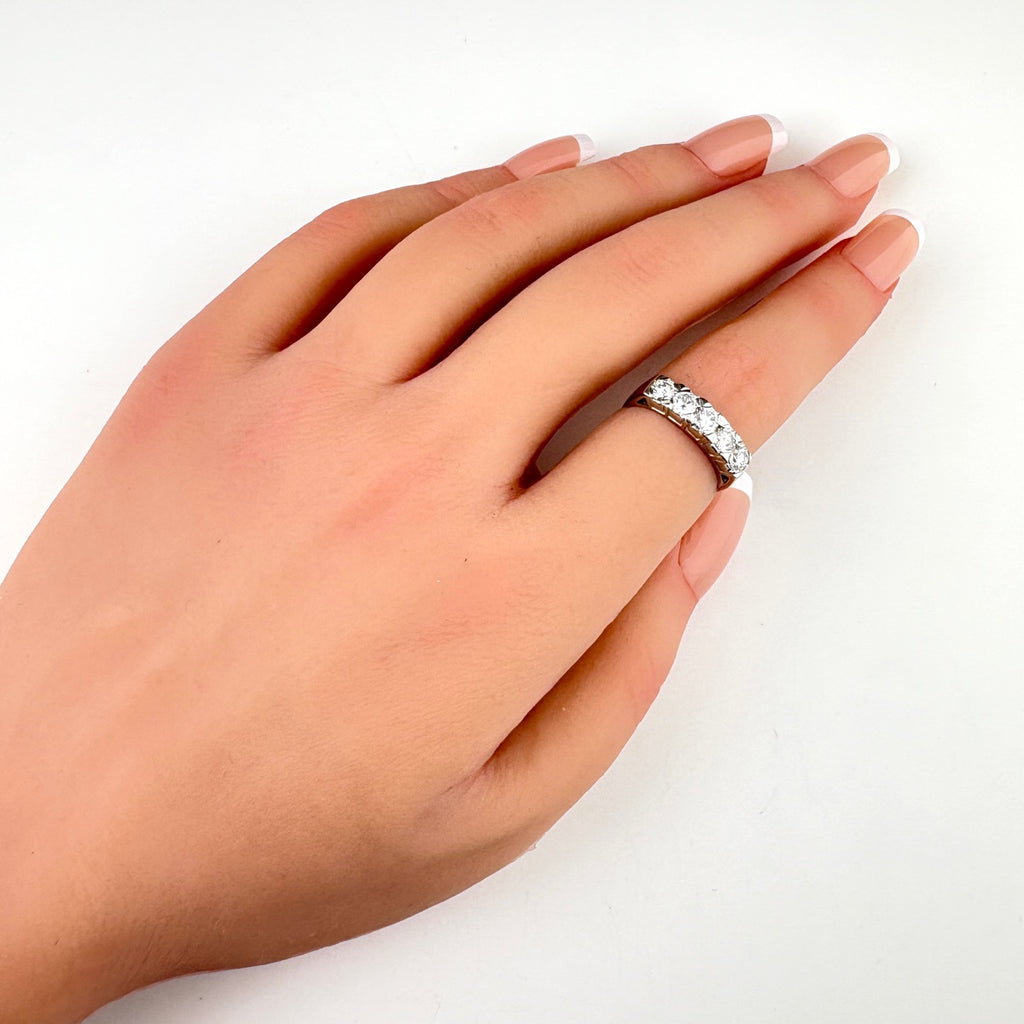 メレダイヤ デザインリング プラチナ 指輪 リング 10号 Pt850 ダイヤモンド レディース ノンブランドジュエリー 【中古】nbjwl