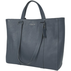 コーチ ハドソン ダブルハンドル トート 2WAY ショルダーバッグ トートバッグ レザー ネイビー C8157 メンズ 【中古】brbag