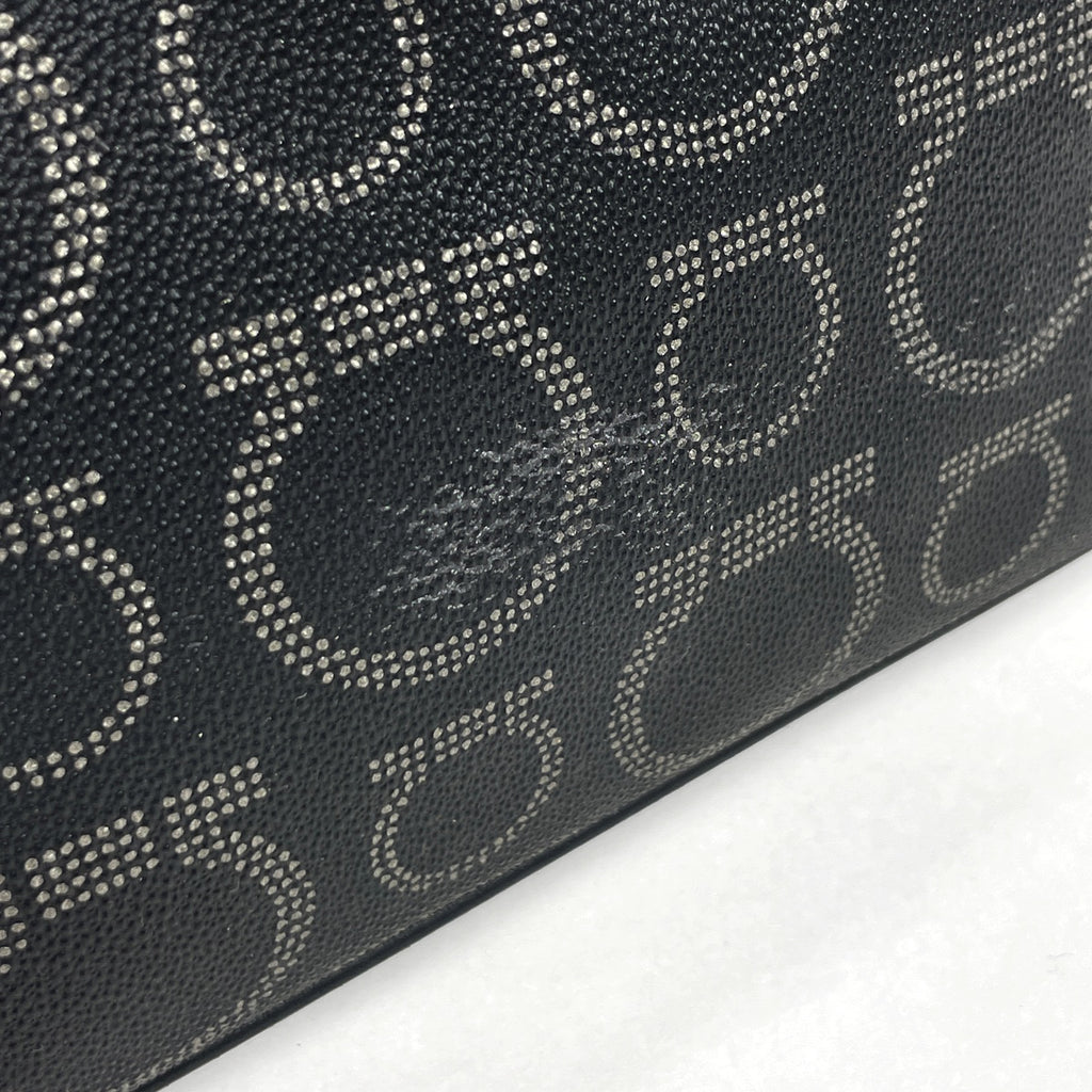 サルヴァトーレフェラガモ ガンチーニ ショルダーバッグ 総柄 ワンショルダー ショルダーバッグ コーティングキャンバス ブラック レディース 【中古】brbag