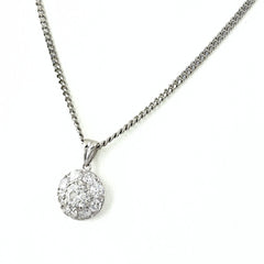 メレダイヤ デザインネックレス プラチナ ペンダント ネックレス Pt900 Pt850 ダイヤモンド レディース ノンブランドジュエリー 【中古】nbjwl