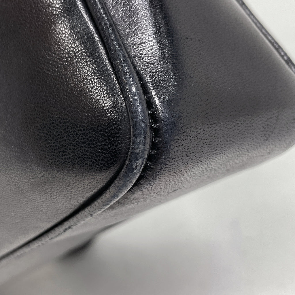 シャネル ココマーク チェーン トートバッグ ショルダーバッグ トートバッグ レザー ブラック レディース 【中古】brbag