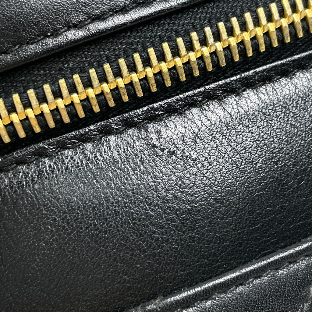 シャネル ココマーク バニティバッグ メイク 小物入れ CC ビコローレ 化粧ポーチ レザー ブラック A01618 レディース 【中古】brbag