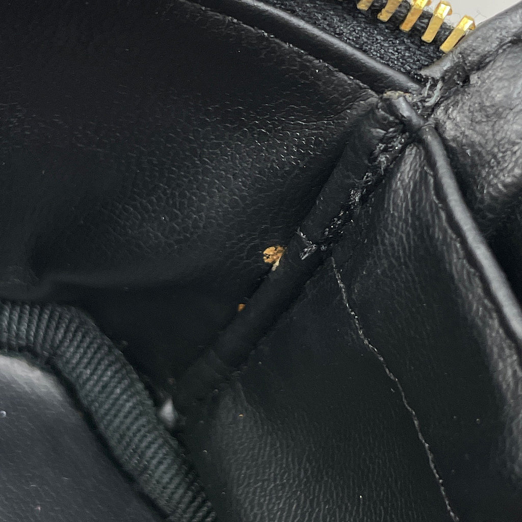 シャネル ココマーク バニティバッグ メイク 小物入れ CC ビコローレ 化粧ポーチ レザー ブラック A01618 レディース 【中古】brbag