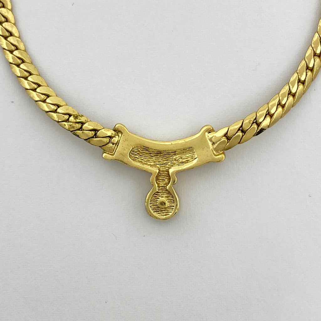 クリスチャンディオール ラインストーン ネックレス GP レディース 【中古】bracc