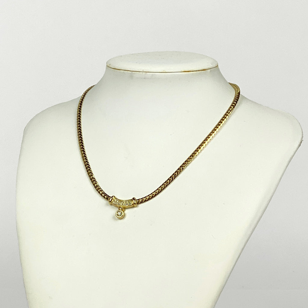 クリスチャンディオール ラインストーン ネックレス GP レディース 【中古】bracc