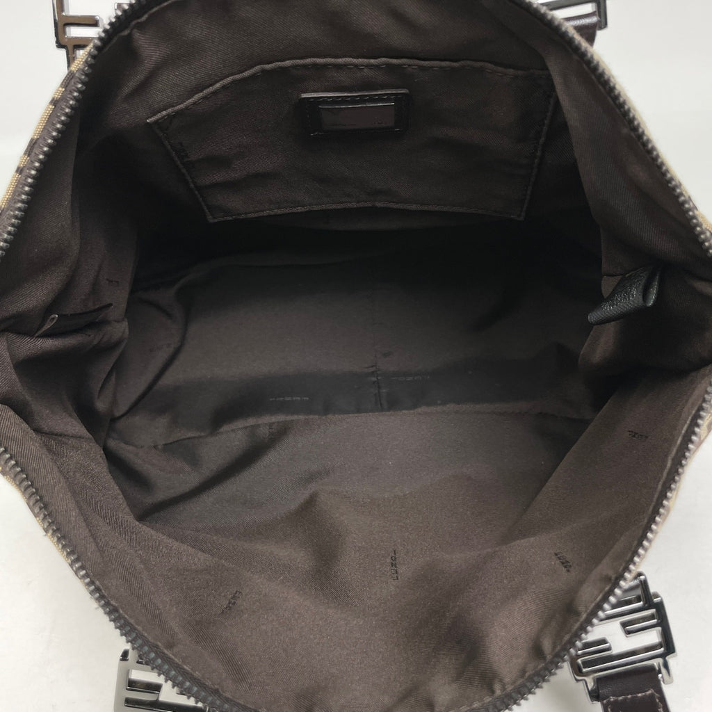 フェンディ ズッキーノ柄 ハンドバッグ トートバッグ ハンドバッグ キャンバス ブラウン 8BH134 レディース 【中古】brbag
