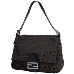 フェンディ ズッキーノ柄 ショルダーバッグ ハンドバッグ ワンショルダー マンマバゲット ショルダーバッグ キャンバス ブラウン 8BR001 レディース 【中古】brbag