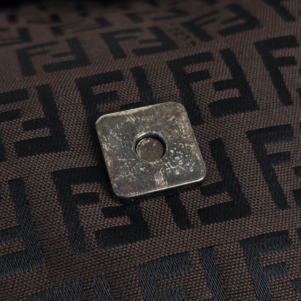 フェンディ ズッキーノ柄 ショルダーバッグ ハンドバッグ ワンショルダー マンマバゲット ショルダーバッグ キャンバス ブラウン 8BR001 レディース 【中古】brbag