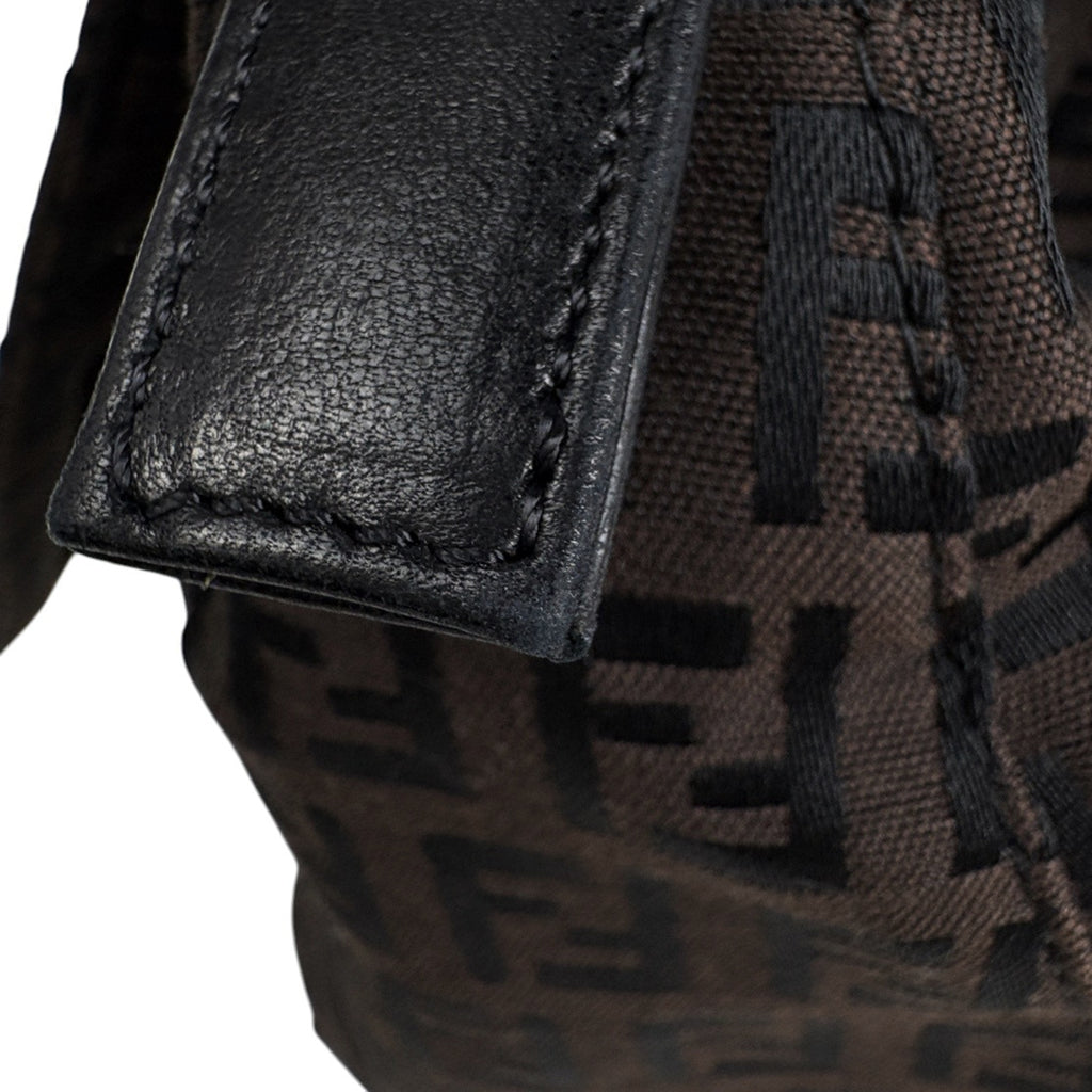 フェンディ ズッキーノ柄 ショルダーバッグ ハンドバッグ ワンショルダー マンマバゲット ショルダーバッグ キャンバス ブラウン 8BR001 レディース 【中古】brbag