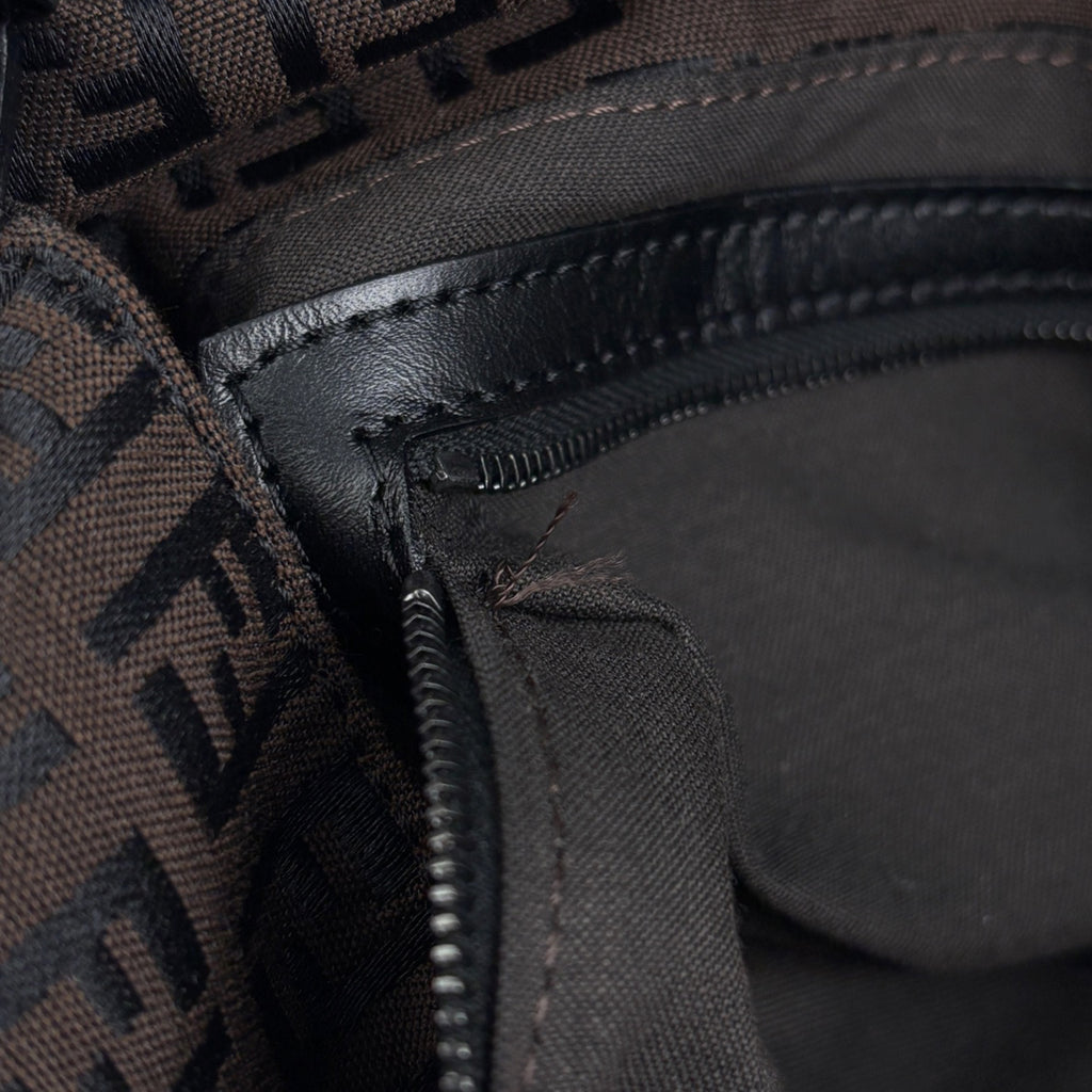 フェンディ ズッキーノ柄 ショルダーバッグ ハンドバッグ ワンショルダー マンマバゲット ショルダーバッグ キャンバス ブラウン 8BR001 レディース 【中古】brbag