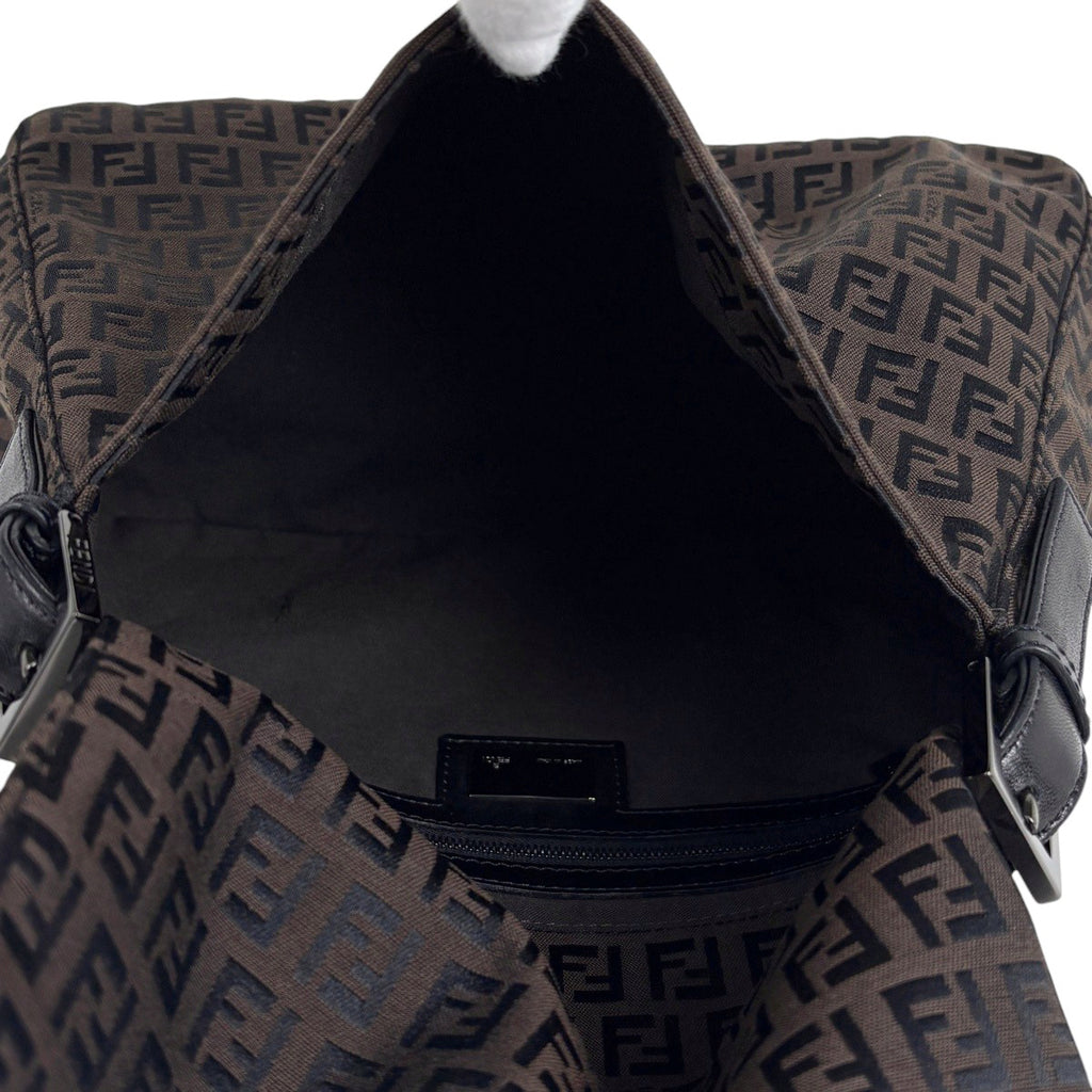 フェンディ ズッキーノ柄 ショルダーバッグ ハンドバッグ ワンショルダー マンマバゲット ショルダーバッグ キャンバス ブラウン 8BR001 レディース 【中古】brbag