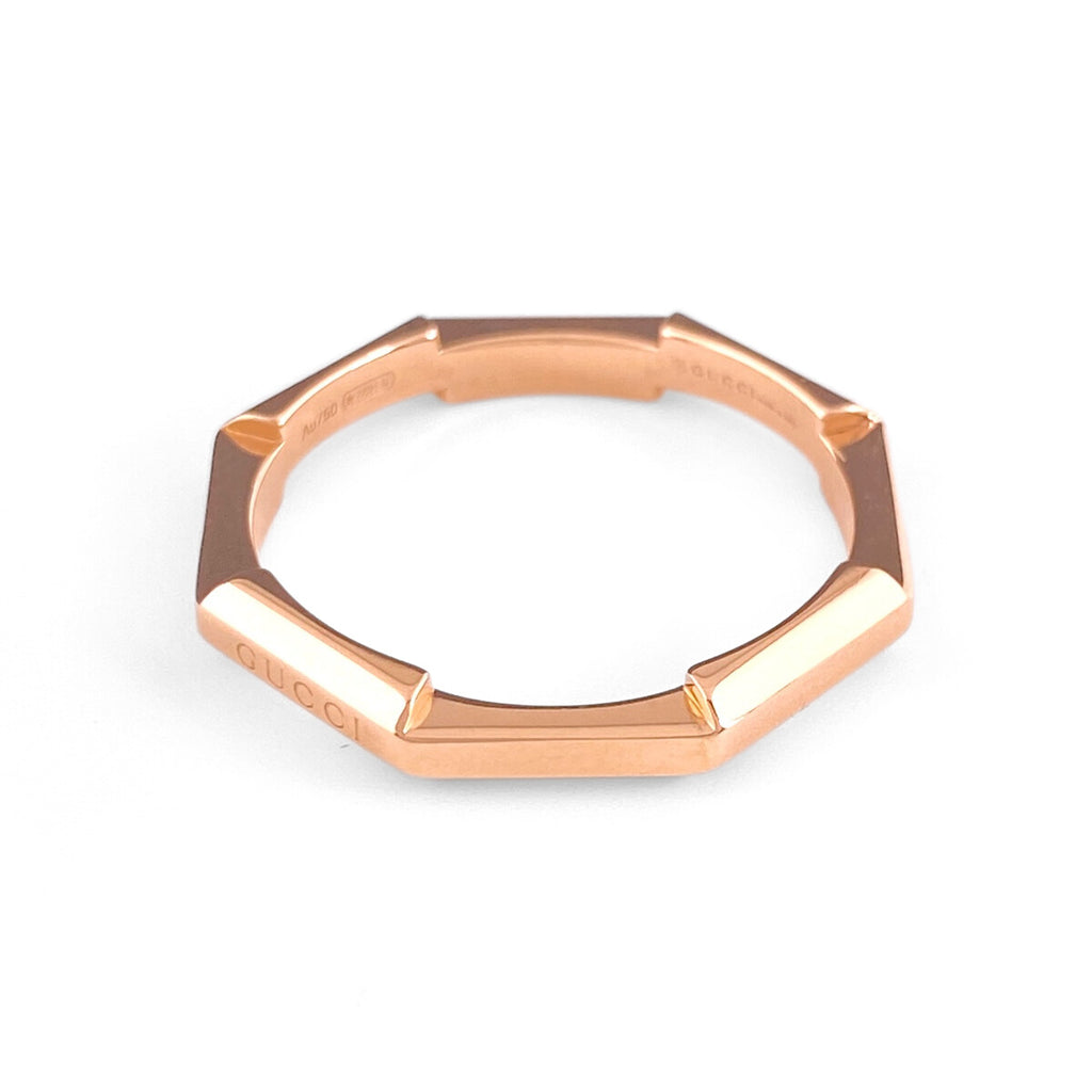 グッチ リンク トゥ ラブ リング PG ピンクゴールド 指輪 リング 14号 750 レディース 【中古】brjwl