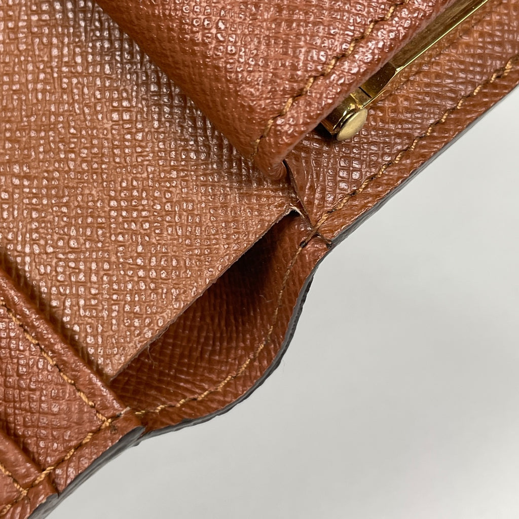 ルイ・ヴィトン ポルト モネ ビエ ヴィエノワ 札入れ 小銭入れ がま口 二つ折り財布 モノグラム ブラウン M61663 レディース 【中古】brbag