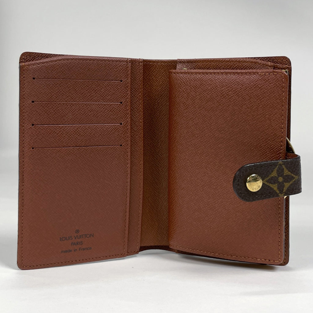 ルイ・ヴィトン ポルト モネ ビエ ヴィエノワ 札入れ 小銭入れ がま口 二つ折り財布 モノグラム ブラウン M61663 レディース 【中古】brbag
