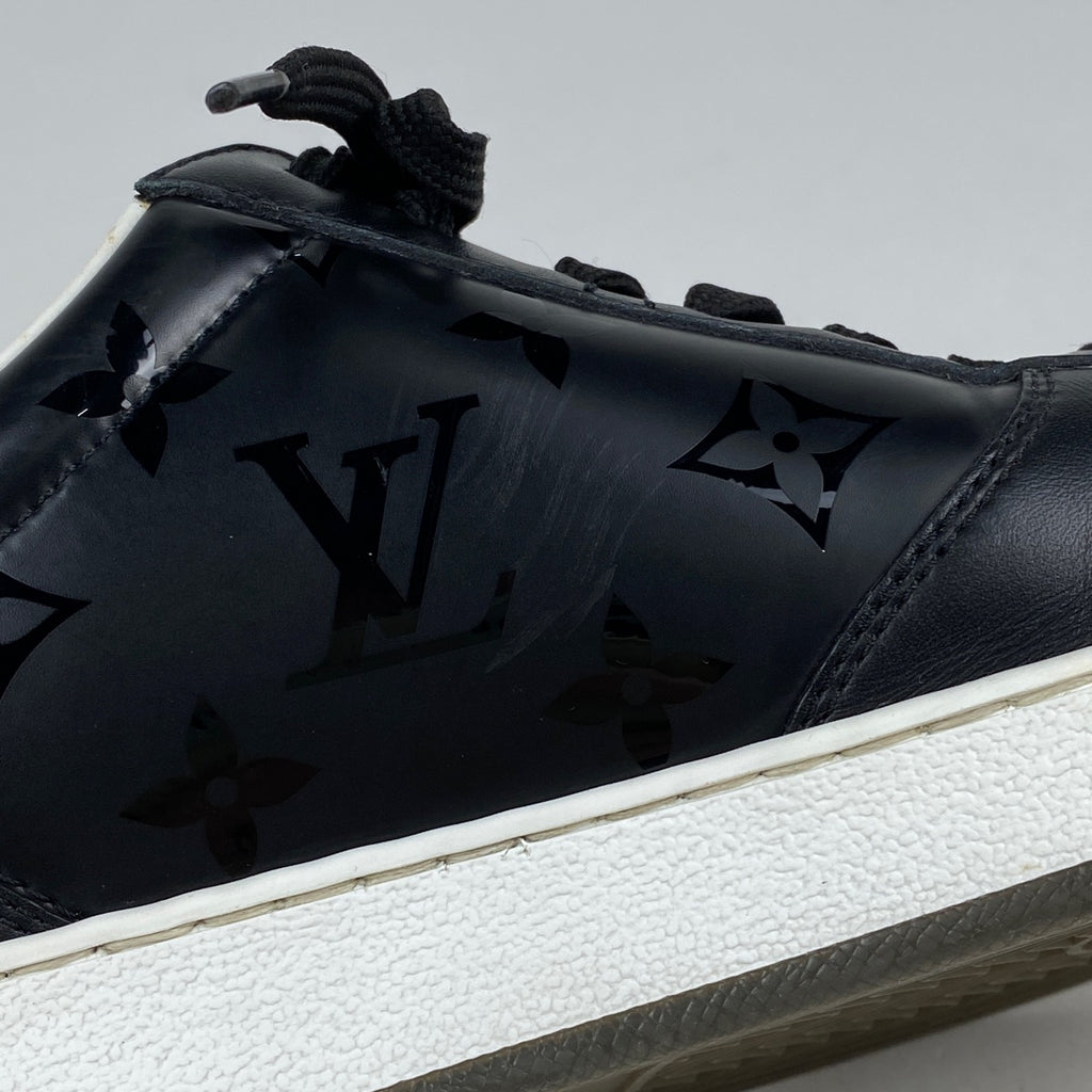 ルイ・ヴィトン リヴォリ スニーカー モノグラム ローカット 靴 スニーカー レザー ブラック メンズ 【中古】brapp