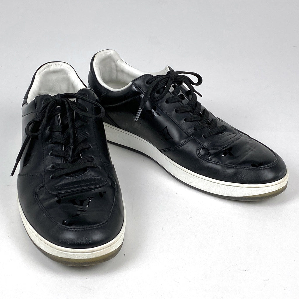 ルイ・ヴィトン リヴォリ スニーカー モノグラム ローカット 靴 スニーカー レザー ブラック メンズ 【中古】brapp