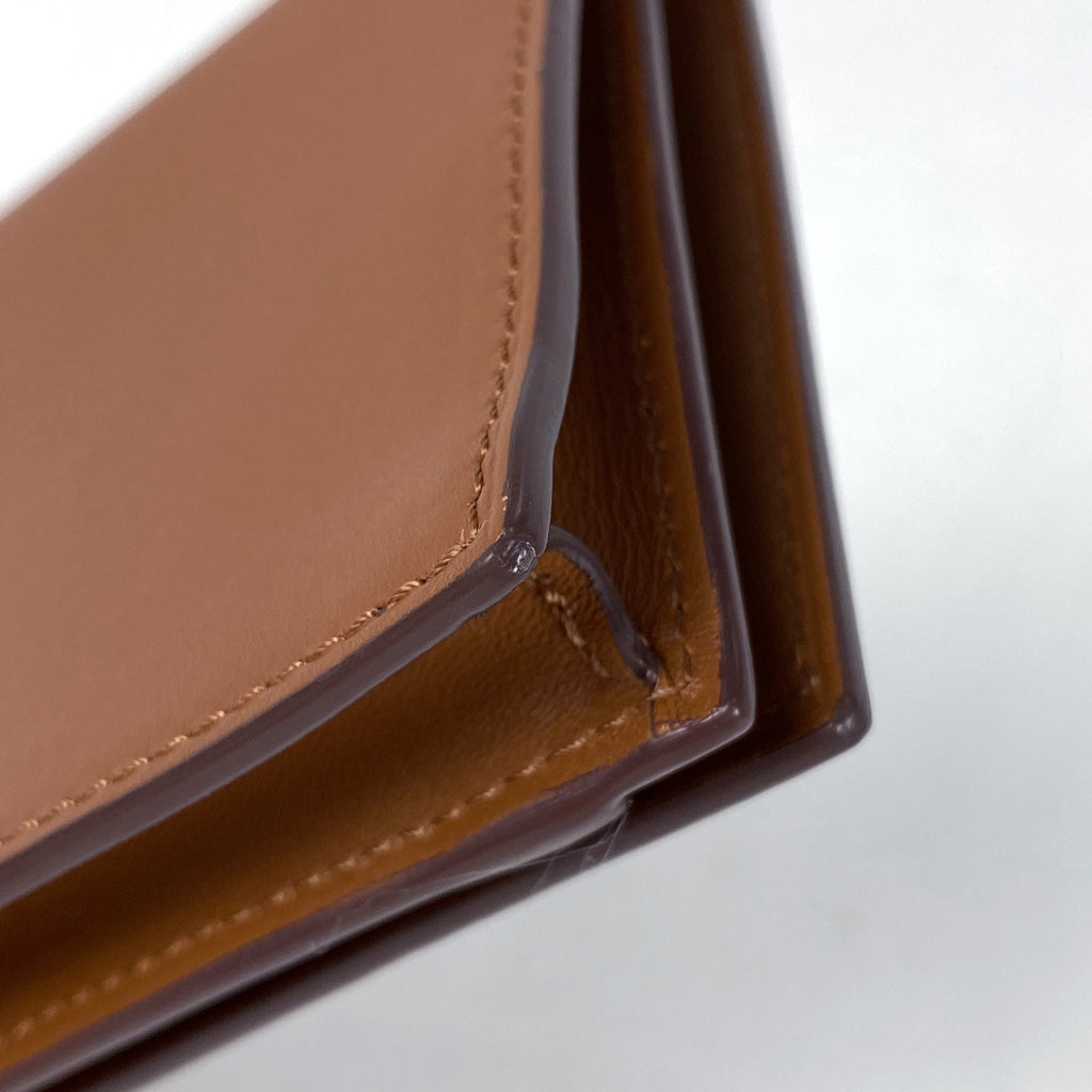 カルティエ ロゴ 二つ折り 長財布 札入れ 小銭入れ 長財布 レザー ブラウン レディース 【中古】brbag