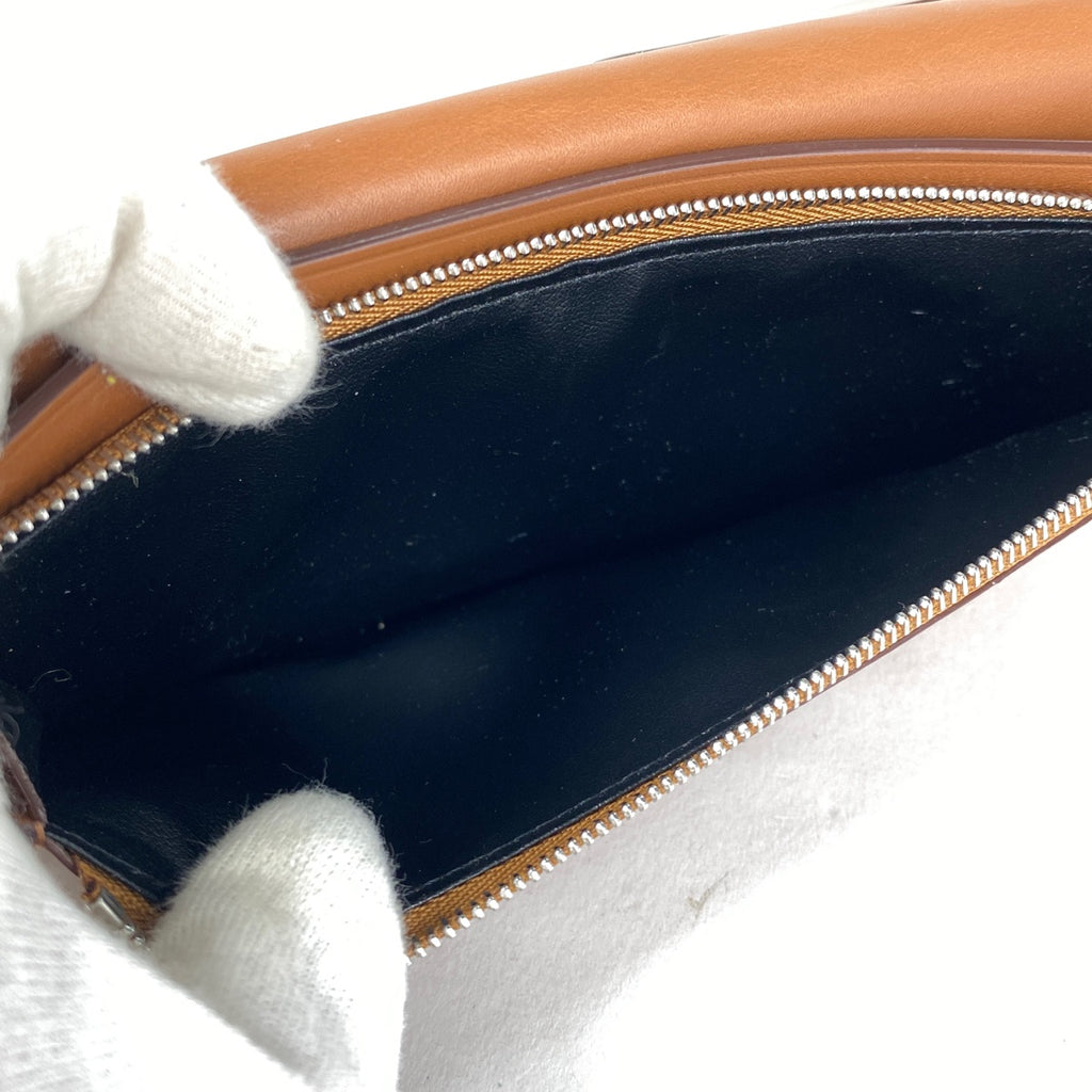 カルティエ ロゴ 二つ折り 長財布 札入れ 小銭入れ 長財布 レザー ブラウン レディース 【中古】brbag