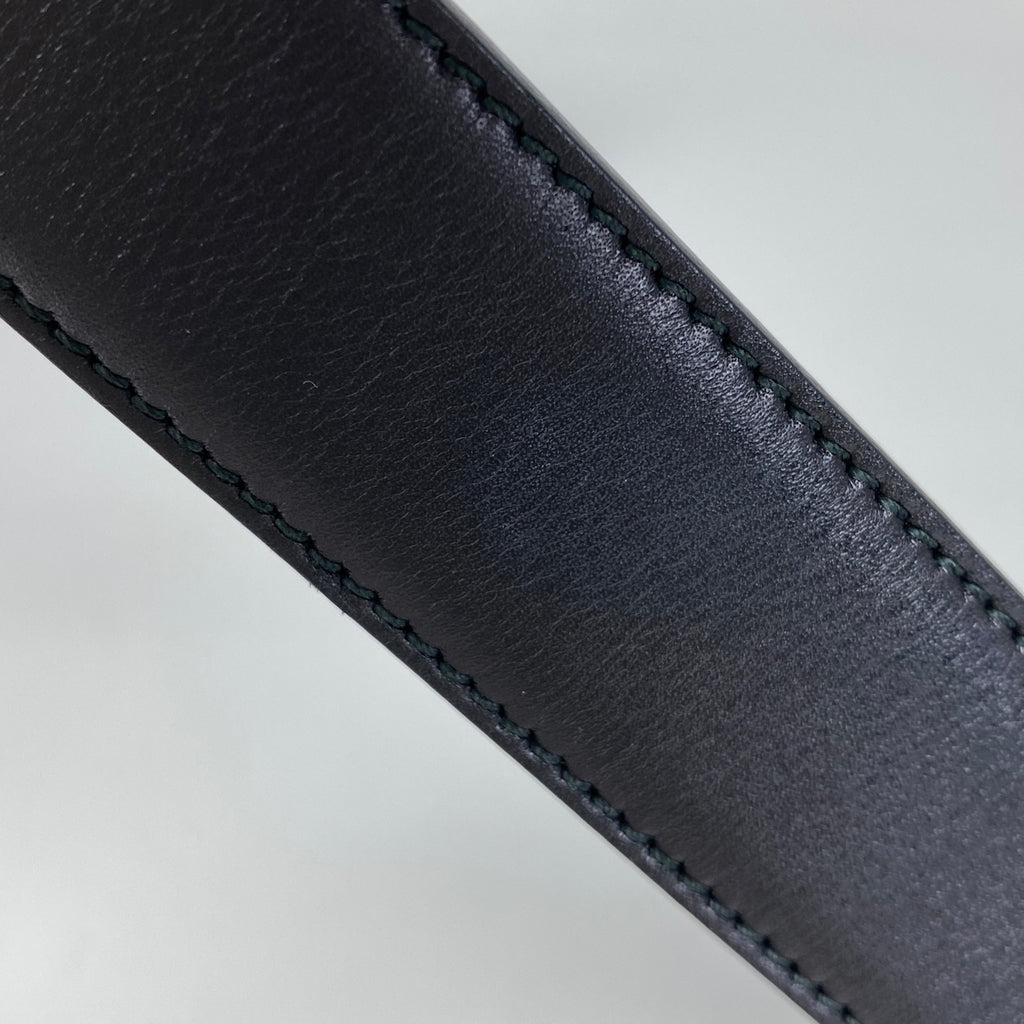 グッチ インターロッキングG ベルト ロゴ レザー ブラック メンズ 【中古】brbag