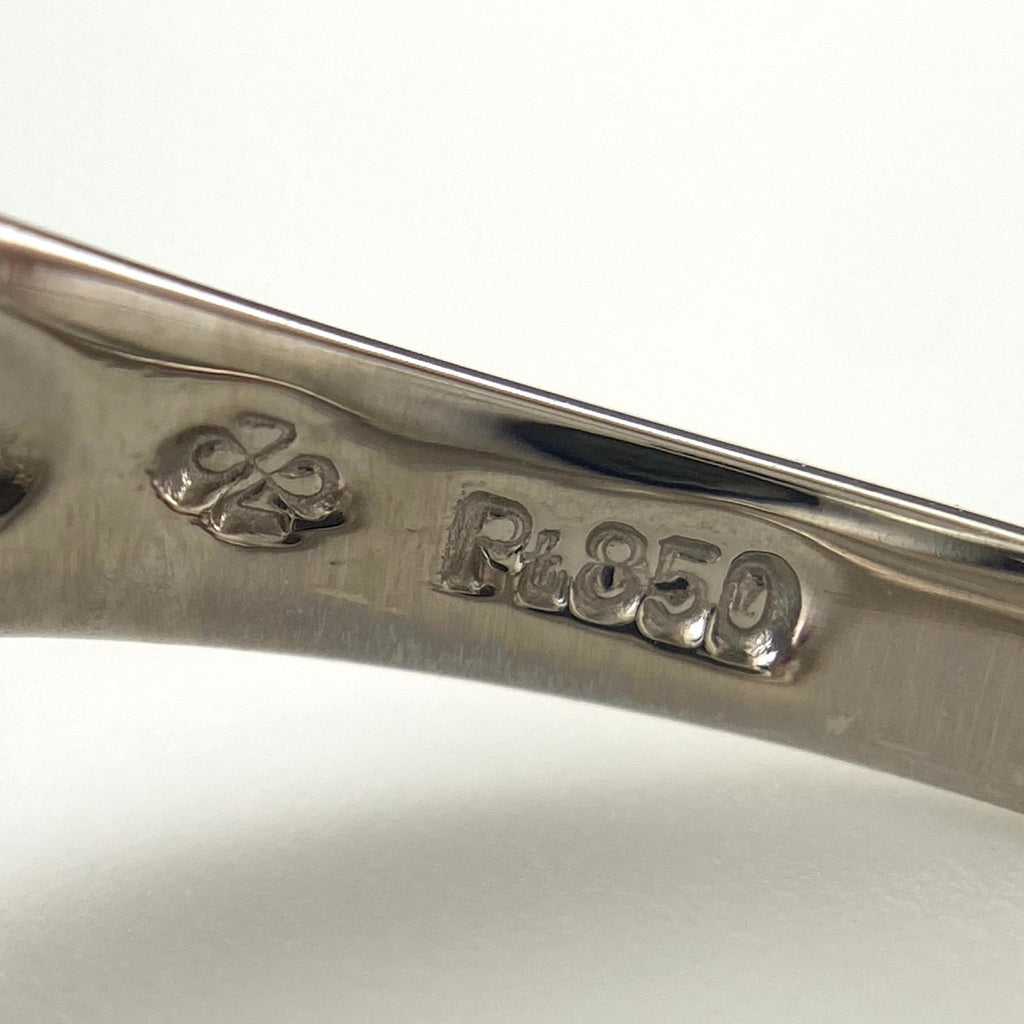 ルビー デザインリング プラチナ 指輪 メレダイヤ リング 12号 Pt850 ルビー ダイヤモンド レディース 【中古】nbjwl