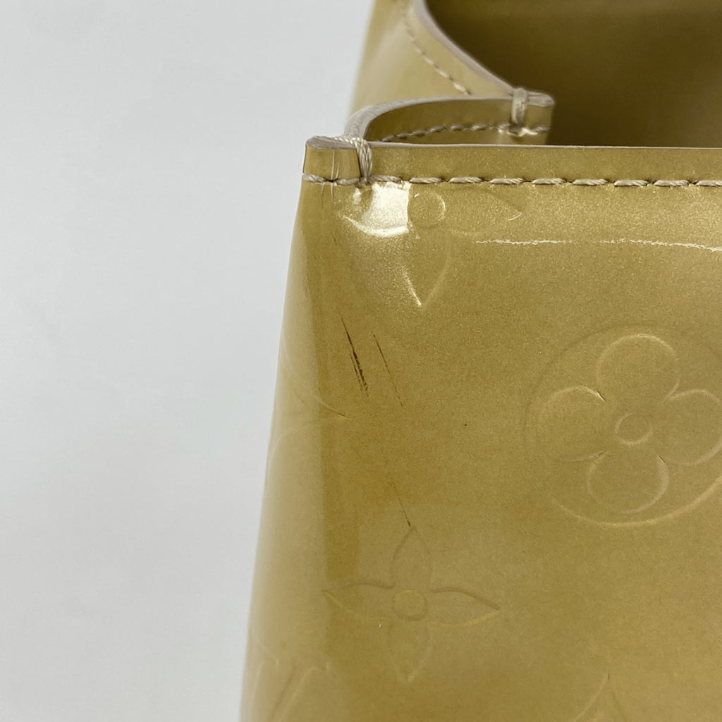 ルイ・ヴィトン リード PM トートバッグ エナメル パテント ハンドバッグ モノグラムヴェルニ ベージュ M91144 レディース 【中古】brbag