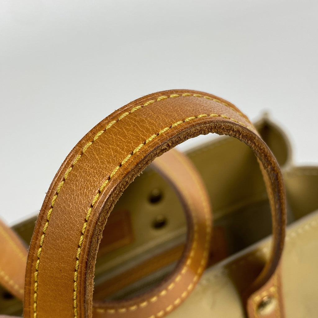 ルイ・ヴィトン リード PM トートバッグ エナメル パテント ハンドバッグ モノグラムヴェルニ ベージュ M91144 レディース 【中古】brbag