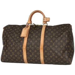 ルイ・ヴィトン キーポル 55 ハンドバッグ 旅行 出張 ビジネス ボストンバッグ モノグラム ブラウン M41424 レディース 【中古】brbag