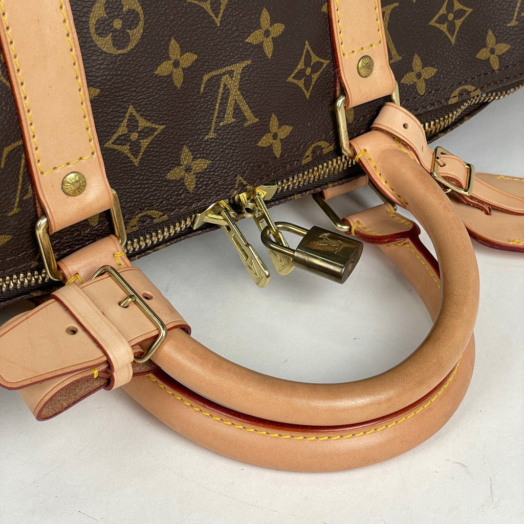 ルイ・ヴィトン キーポル 55 ハンドバッグ 旅行 出張 ビジネス ボストンバッグ モノグラム ブラウン M41424 レディース 【中古】brbag