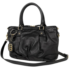 グッチ グッチシマ スーキー ハンドバッグ 2WAY ショルダーバッグ インターロッキングG ハンドバッグ シマレザー ブラック 247902 レディース 【中古】brbag