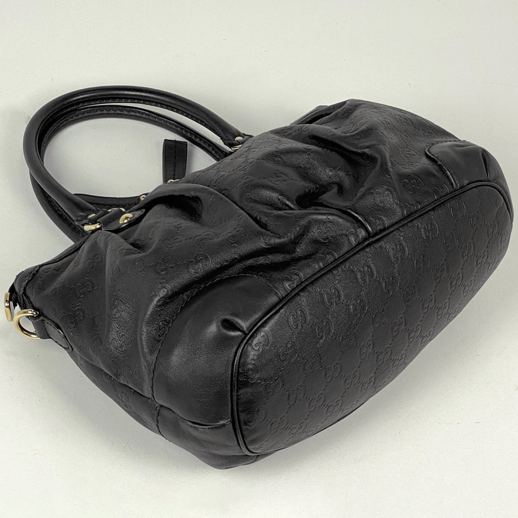 グッチ グッチシマ スーキー ハンドバッグ 2WAY ショルダーバッグ インターロッキングG ハンドバッグ シマレザー ブラック 247902 レディース 【中古】brbag