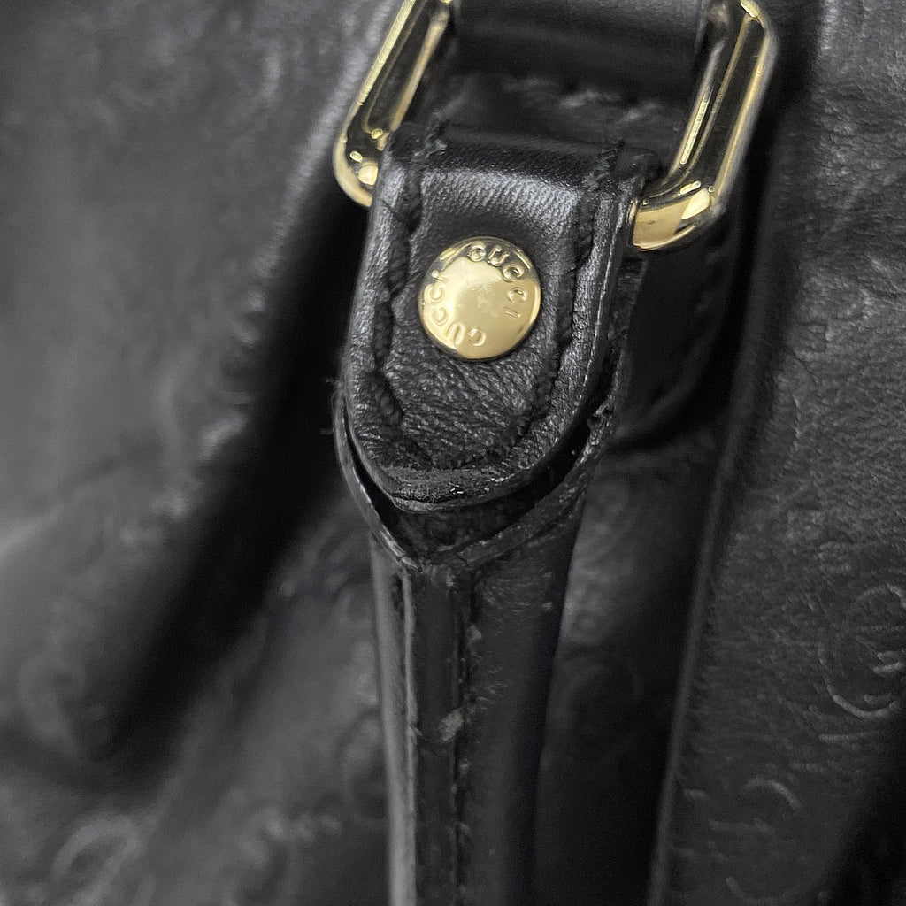 グッチ グッチシマ スーキー ハンドバッグ 2WAY ショルダーバッグ インターロッキングG ハンドバッグ シマレザー ブラック 247902 レディース 【中古】brbag