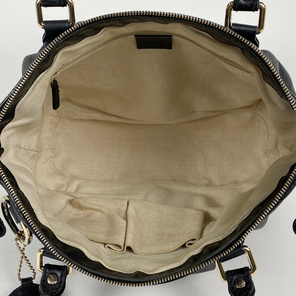 グッチ グッチシマ スーキー ハンドバッグ 2WAY ショルダーバッグ インターロッキングG ハンドバッグ シマレザー ブラック 247902 レディース 【中古】brbag